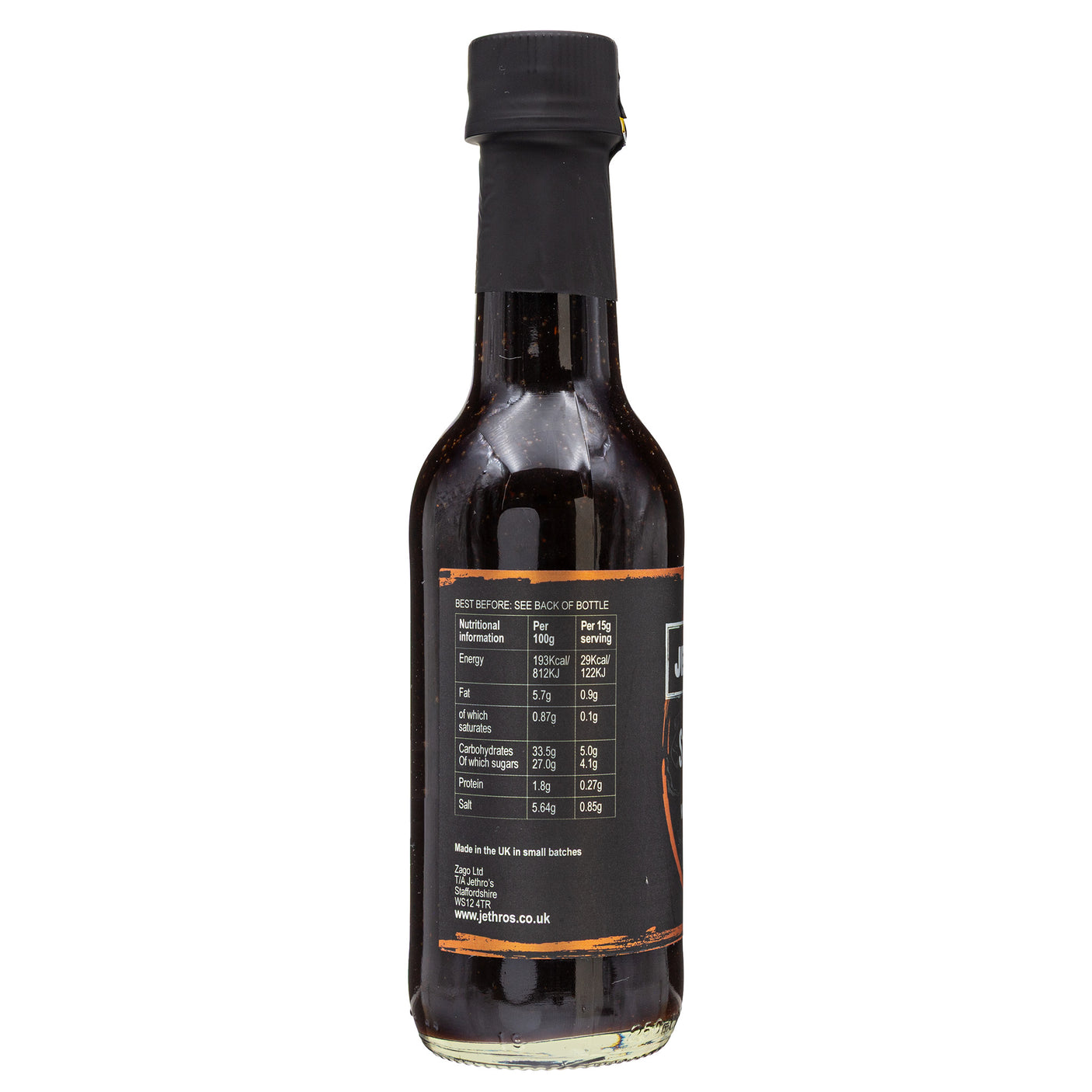 Lobbs Farm Shop, Heligan, Cornwall - Jethro's - Sticky BBQ Glaze 250ml