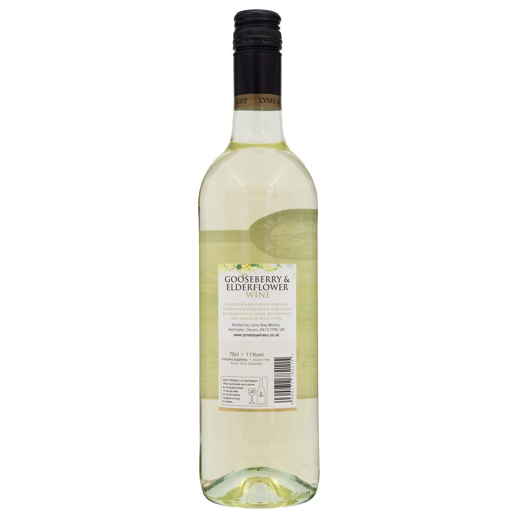 Lobbs Farm Shop - Lyme Bay Winery - Gooseberry & Elderflower Wine 75cl