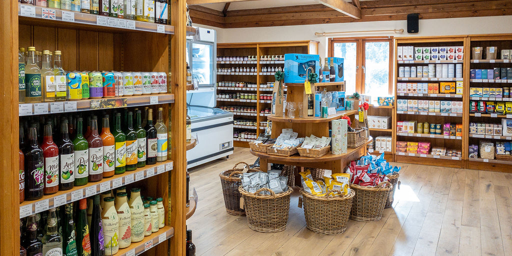 Lobbs Farm Shop interior shot. A huge selection of Cornish and Westcountry produce.