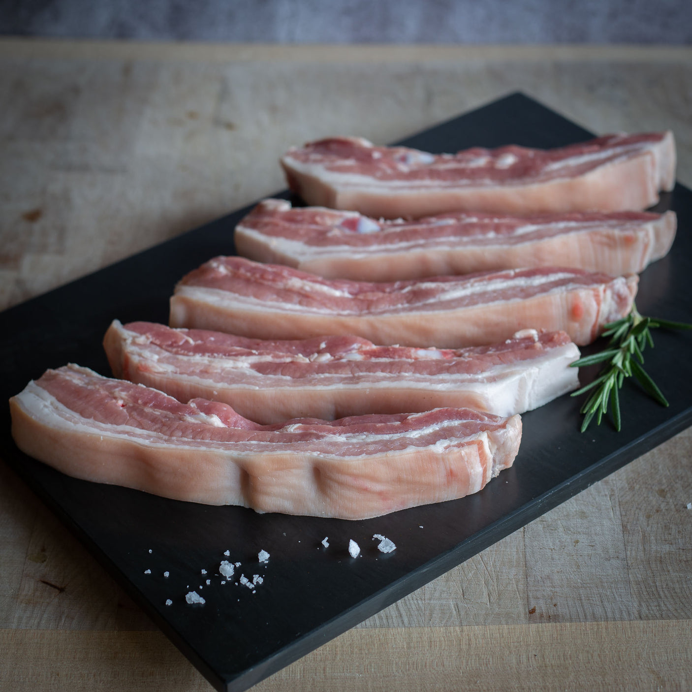 Cornish Pork Belly Slices (with optional marinade)