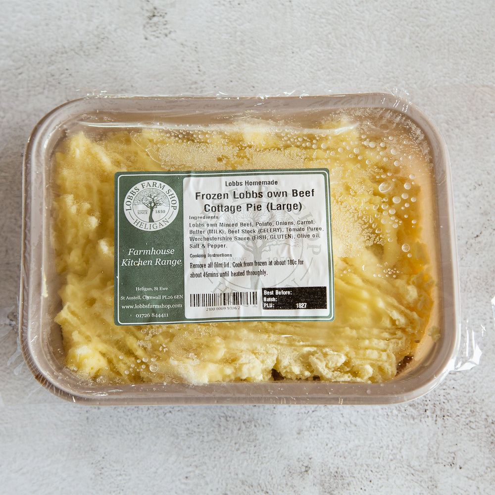 Lobbs Farm Shop Homemade - Frozen Beef Cottage Pie (Large) - Serves 2