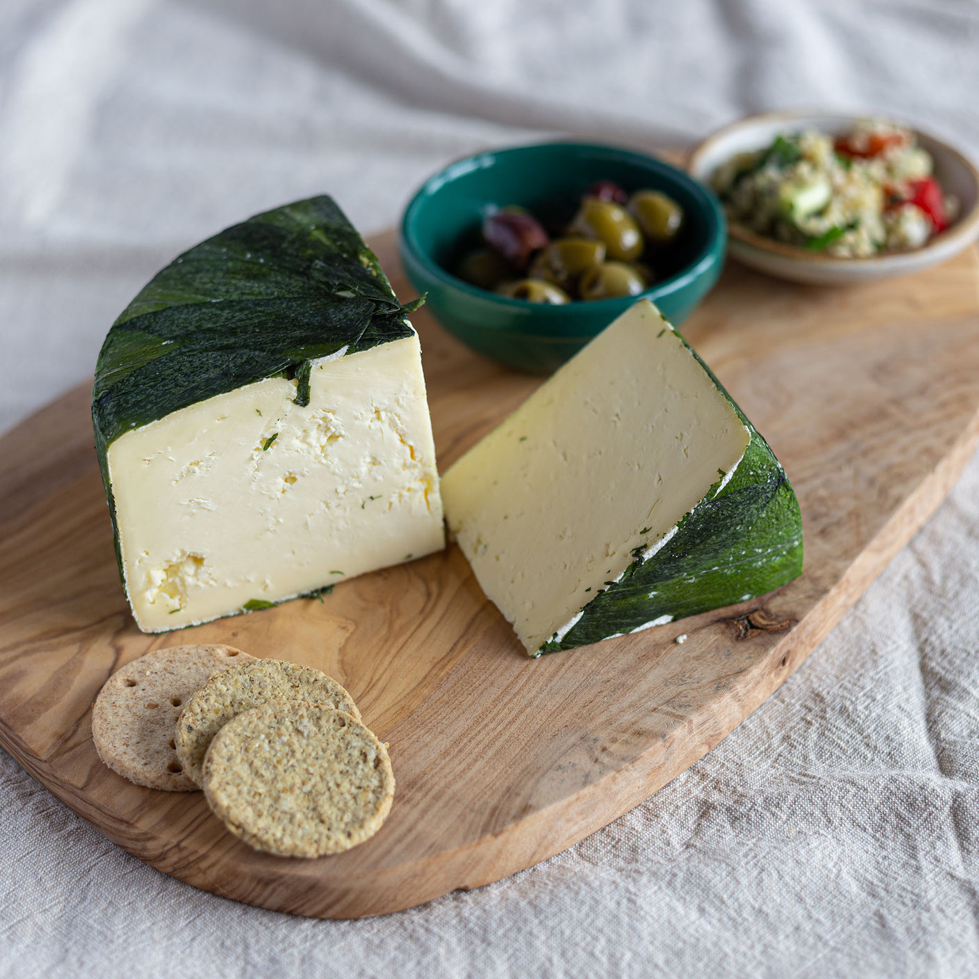 Lobbs Farm Shop Deli - Cheese - Cornish Wild Garlic Yarg - Made in Cornwall