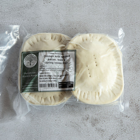 Lobbs Farm Shop Homemade - Frozen Chicken, Smoked Bacon, Leek & Spring Onion Pie 2-Pack