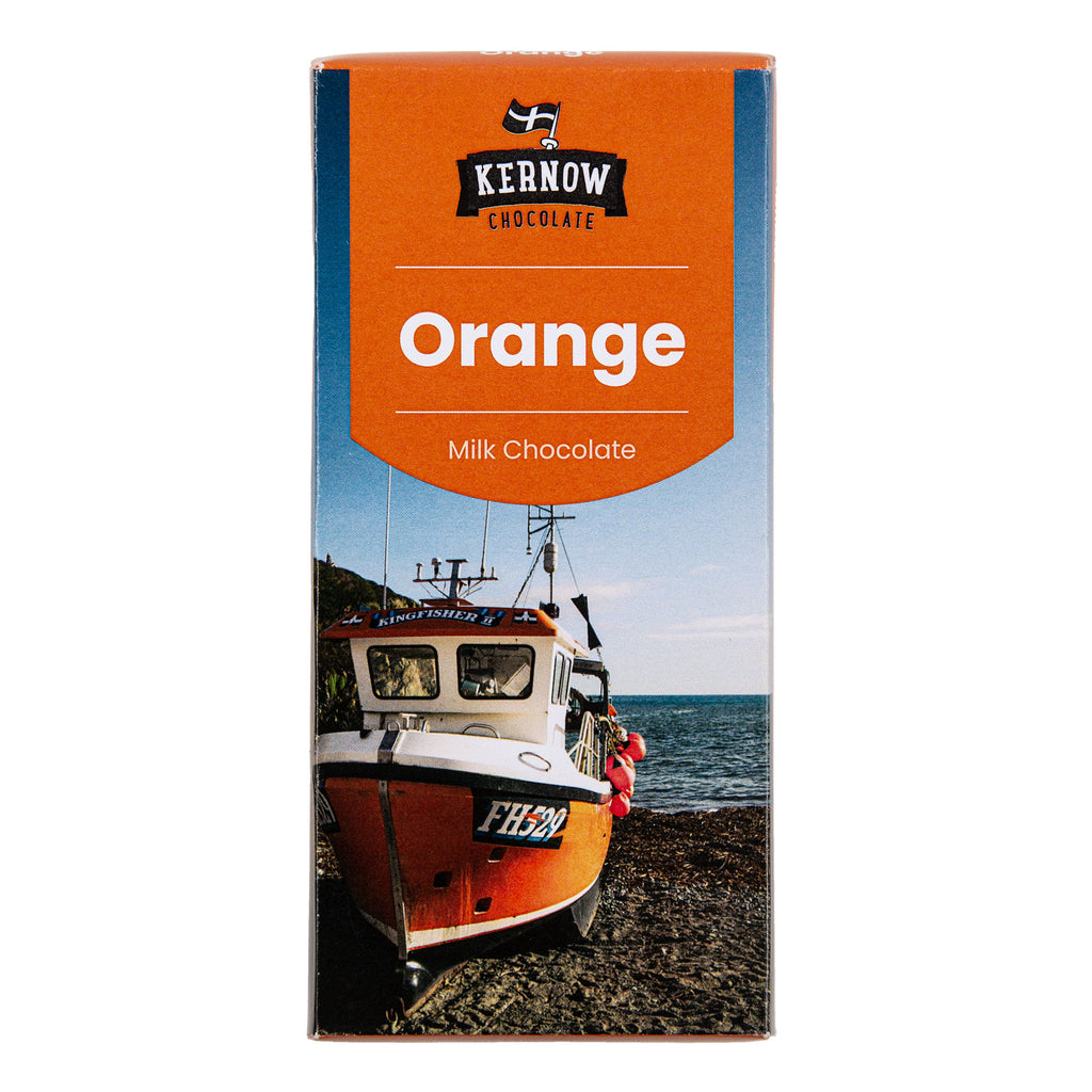 Kernow Chocolate - Orange Milk Chocolate 100g - Made in Cornwall