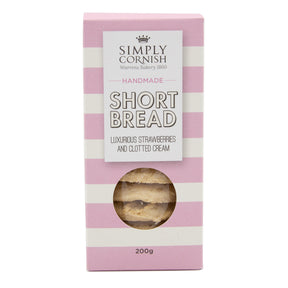 Simply Cornish - Clotted Cream & Strawberry Shortbread 200g