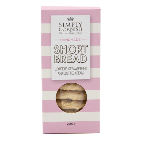 Simply Cornish - Clotted Cream & Strawberry Shortbread 200g