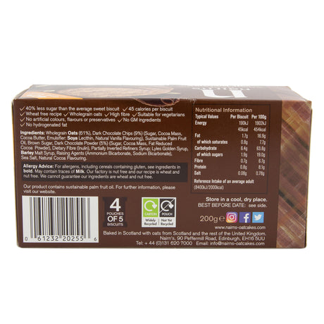 Nairn's - Dark Chocolate Chip Oat Biscuits 200g