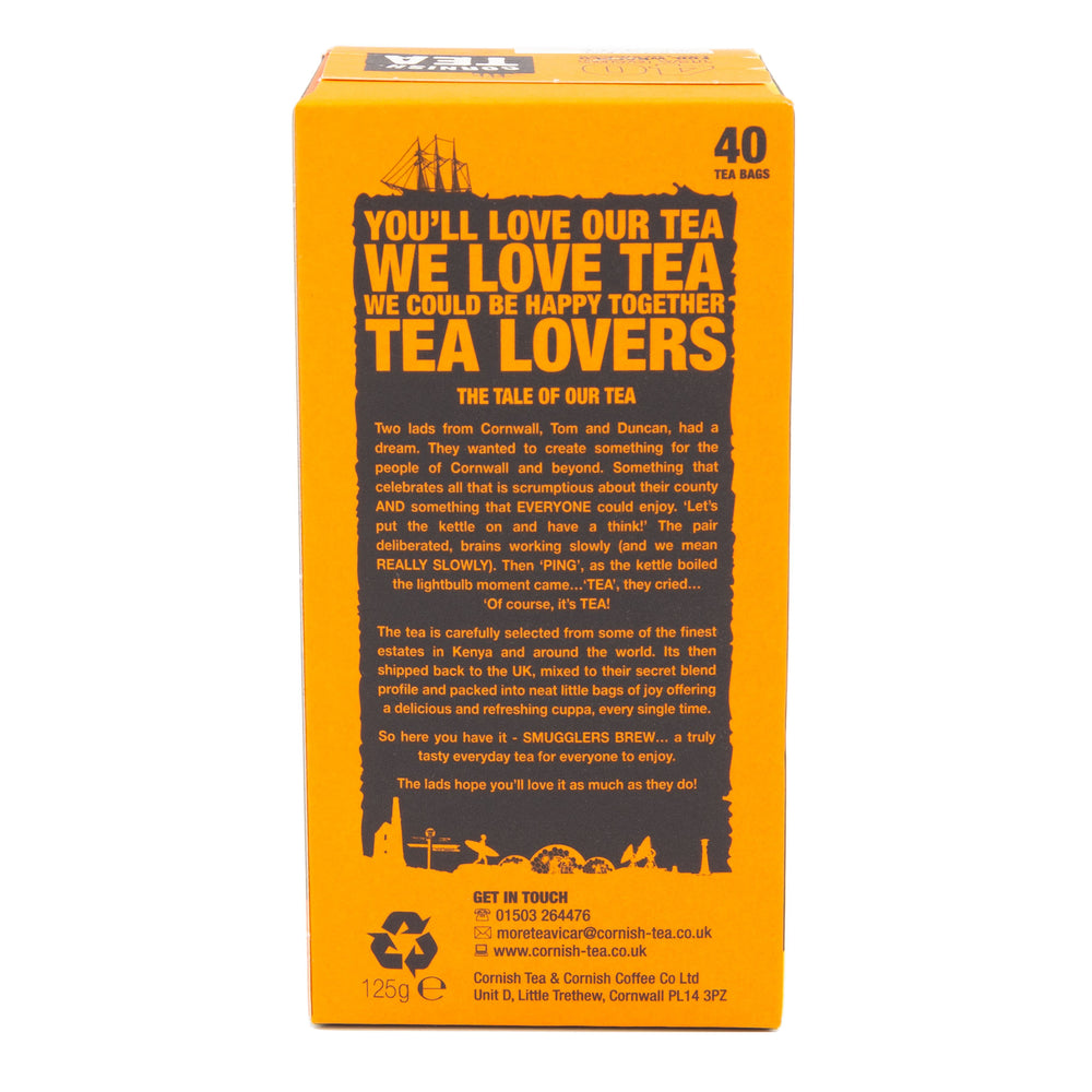 Cornish Tea - Smugglers Brew 40 Tea Bags 125g