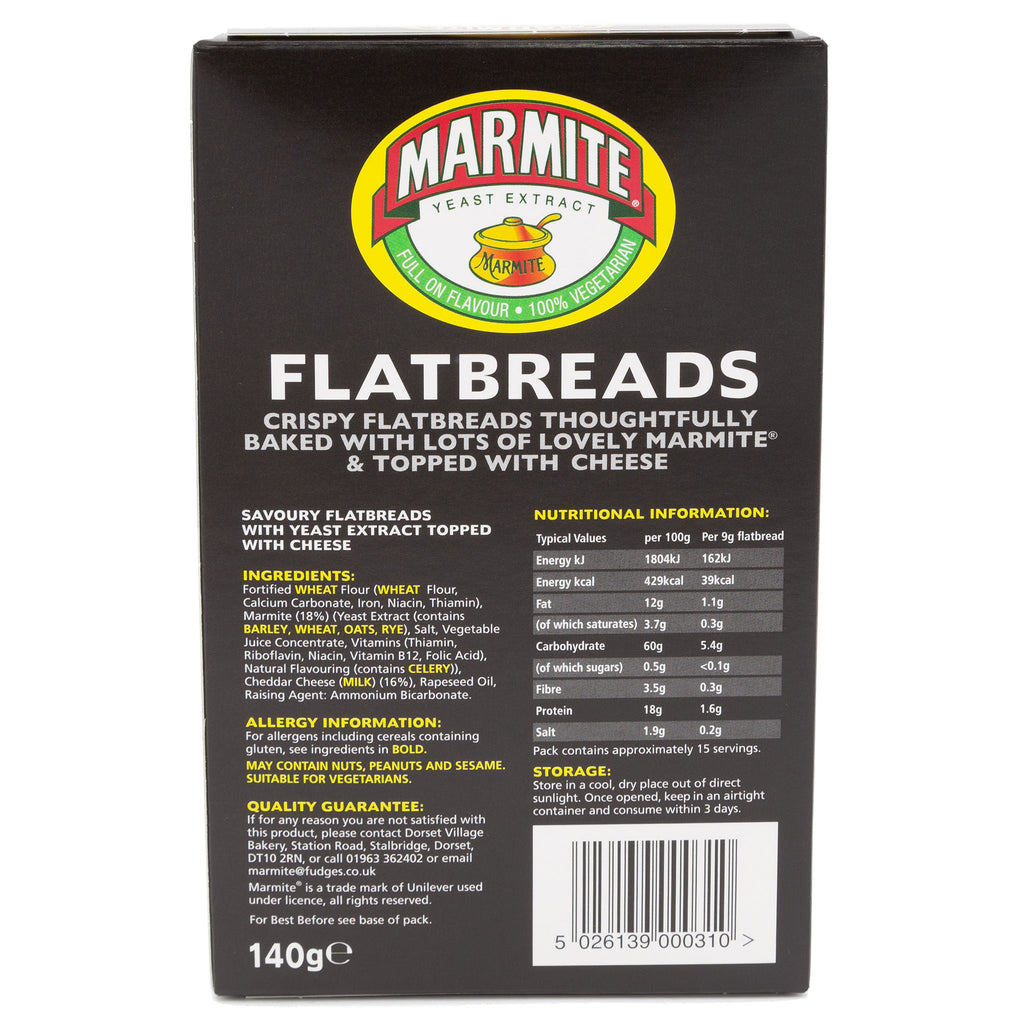 Marmite - Savoury Flatbreads Topped With Cheese 140g