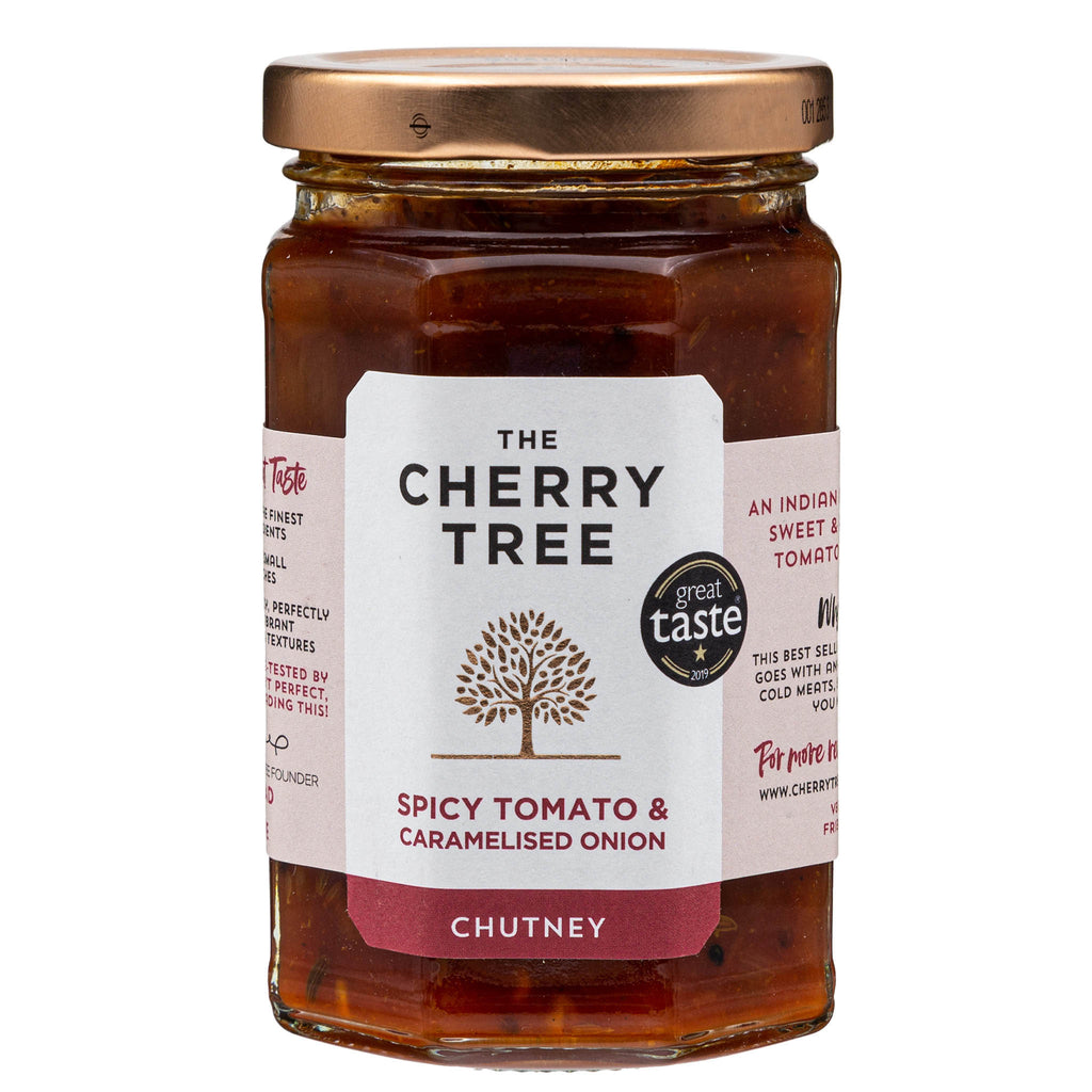 Lobbs Farm Shop, Heligan - The Cherry Tree - Spicy Tomato & Caramelised Onion Chutney 320g