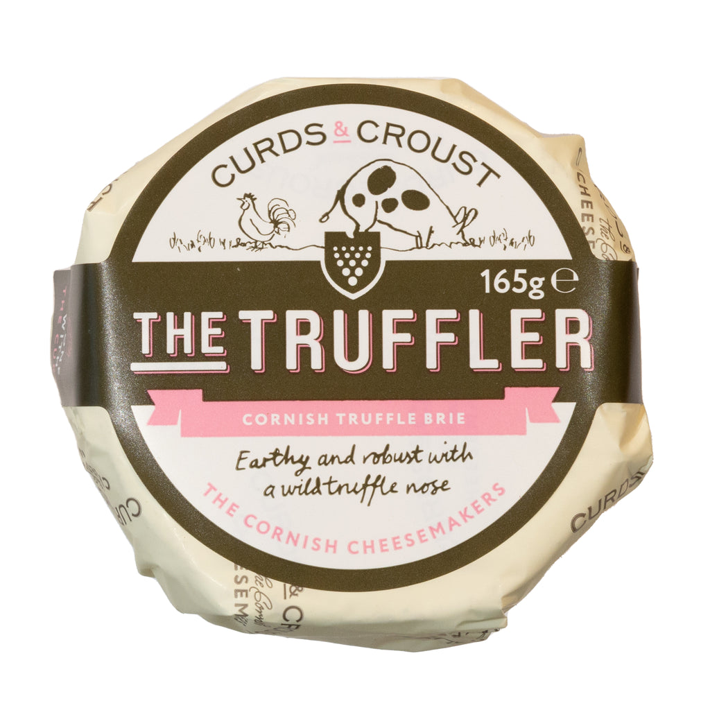 Lobbs Farm Shop Deli - Curds & Croust - The Truffler Cornish Truffle Brie 165g - Made in Cornwall