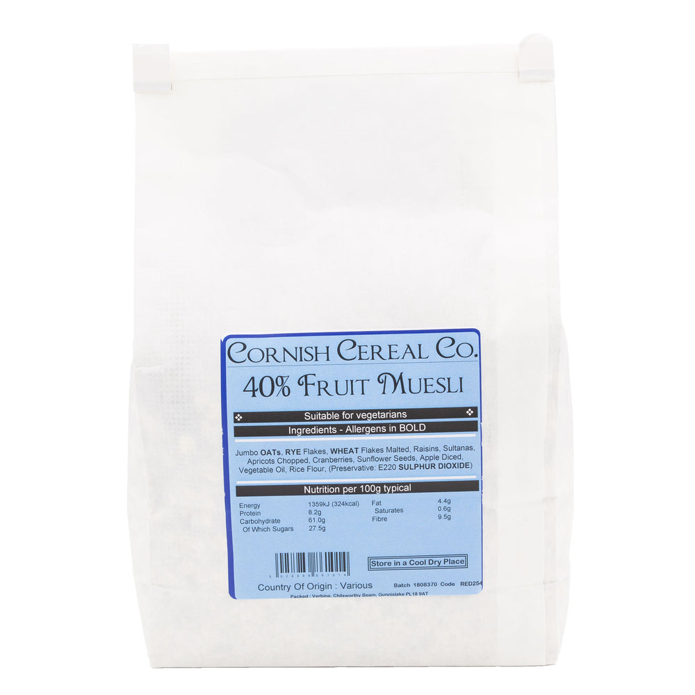 Cornish Cereal Co - 40% Fruit Muesli 800g