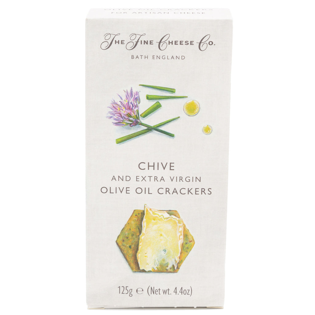 The Fine Cheese Co - Chive & Extra Virgin Olive Oil Crackers 125g