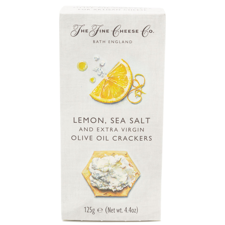 The Fine Cheese Co Lemon Sea Salt Extra Virgin Olive Oil Crackers 125g