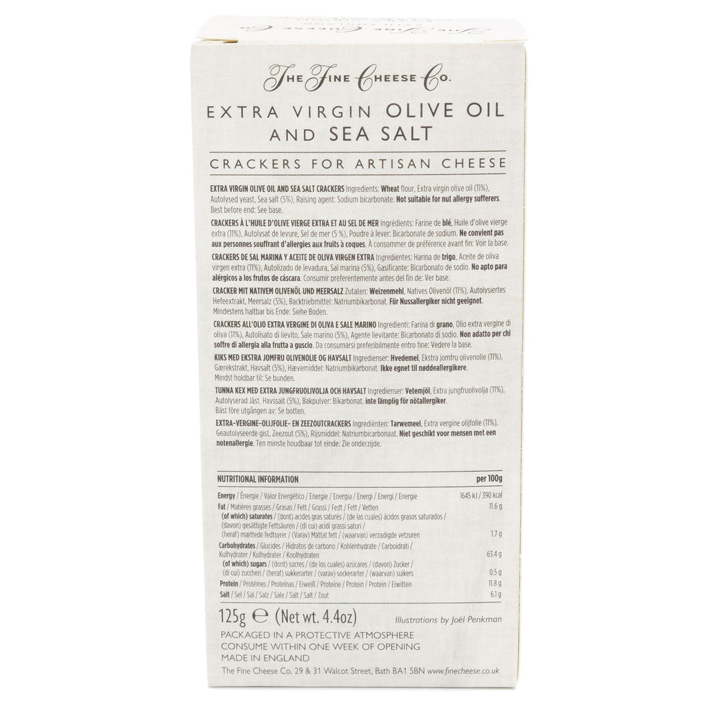 The Fine Cheese Co - Extra Virgin Olive Oil  & Sea Salt Crackers 125g
