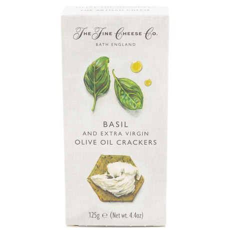 The Fine Cheese Co - Basil & Extra Virgin Olive Oil Crackers 125g