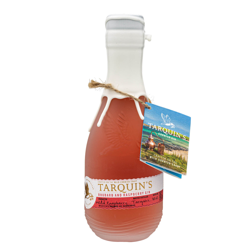 Lobbs Farm Shop, Heligan - Southwestern Distillery - Tarquin's Rhubarb and Raspberry Gin 35cl - Made in Cornwall