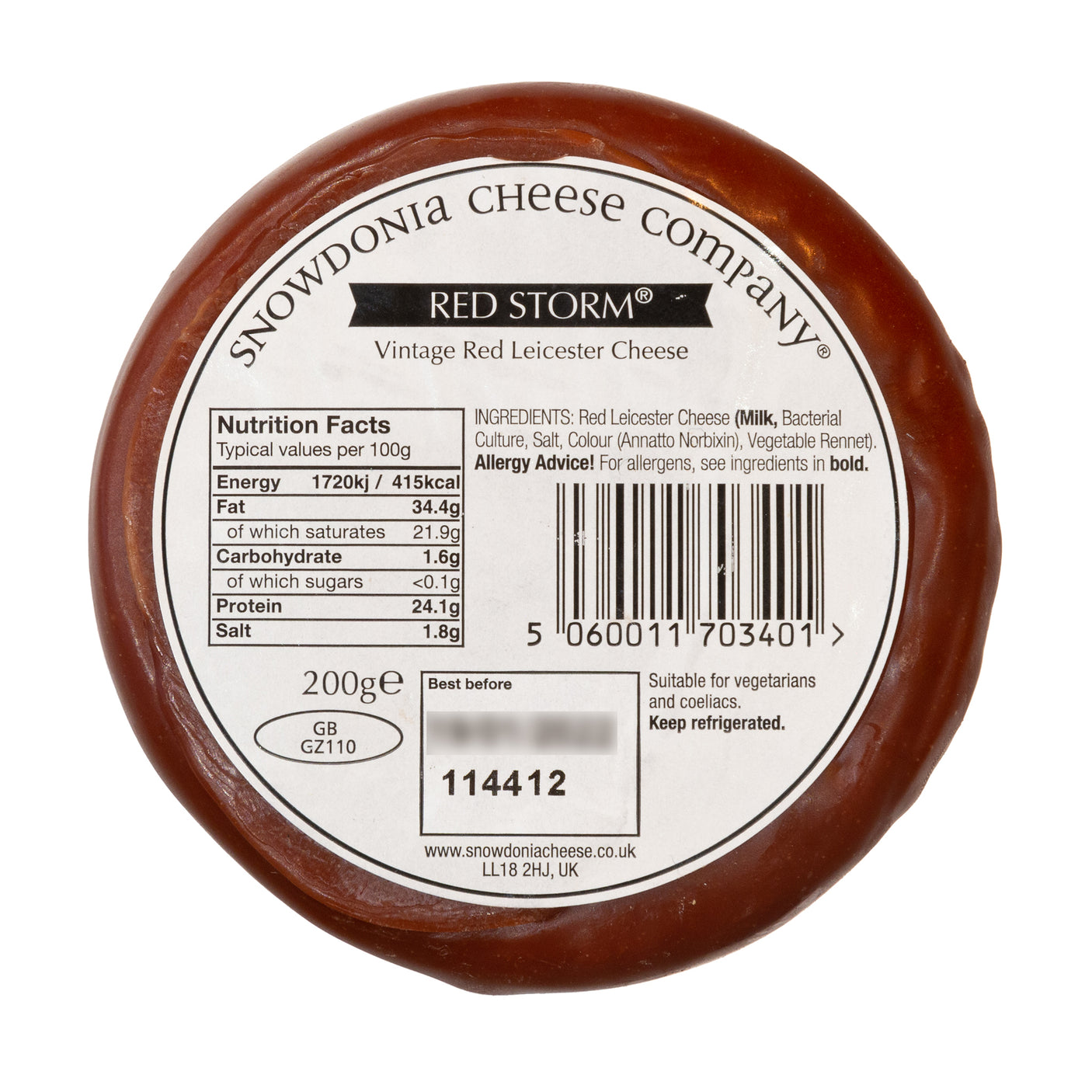 Snowdonia Cheese Company - Red Storm Red Leicester 200g