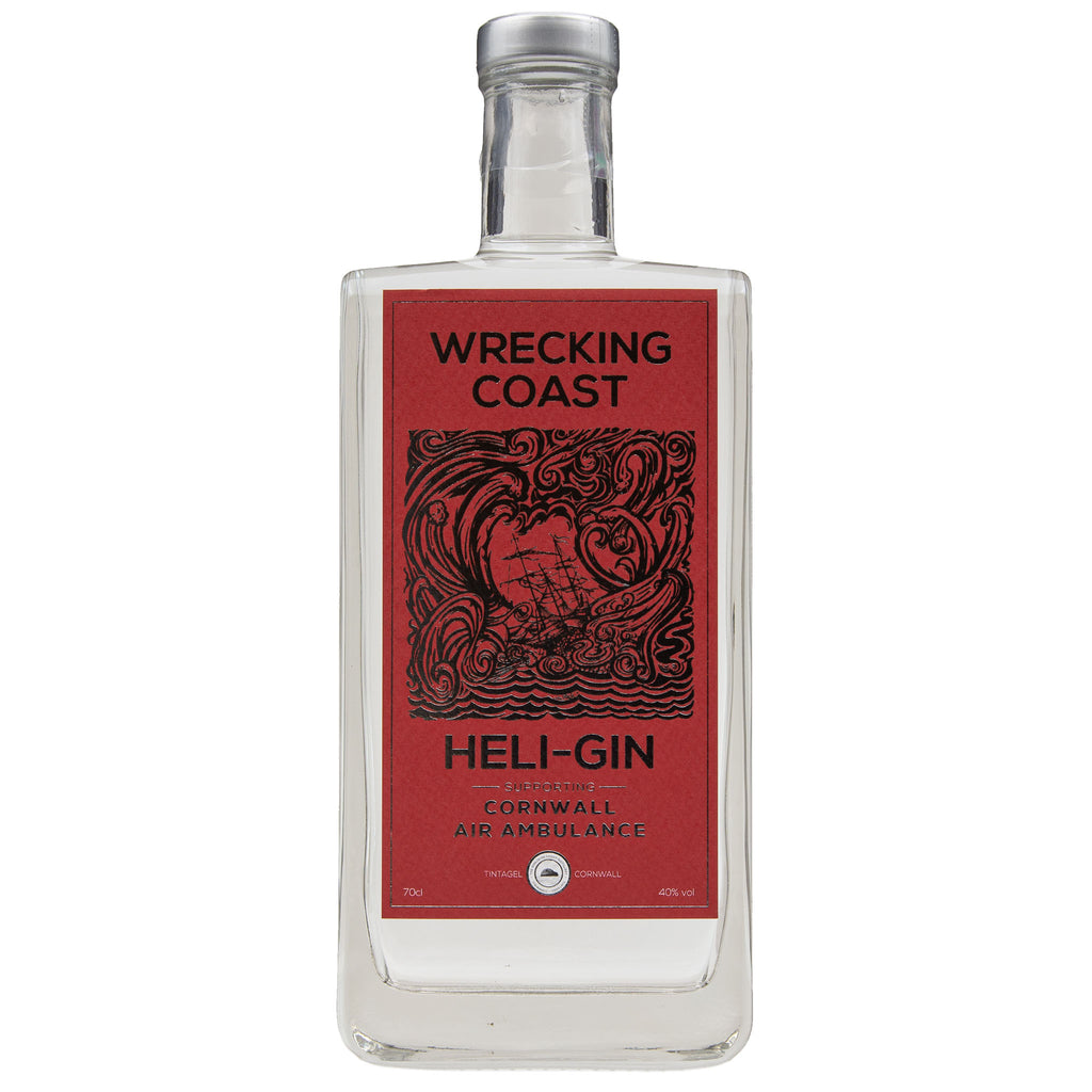 Lobbs Farm Shop - The Wrecking Coast Distillery - Heli-Gin 70cl - Made in Cornwall - Wrecking Coast made a donation to the Cornwall Air Ambulance Trust for every bottle sold