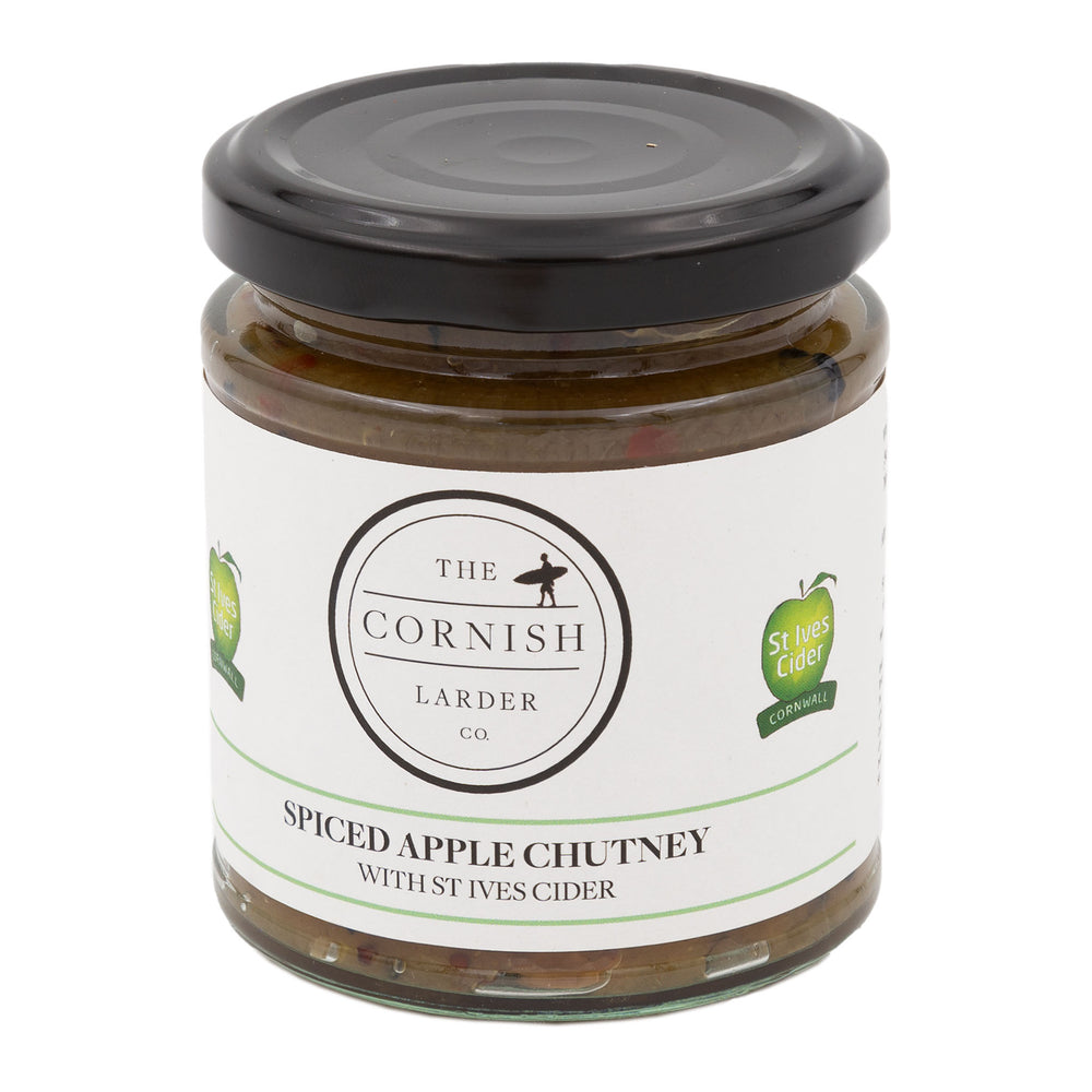 Lobbs farm Shop - Cornish Larder Co - Apple Chutney with St Ives Cider 210g - Made in Cornwall