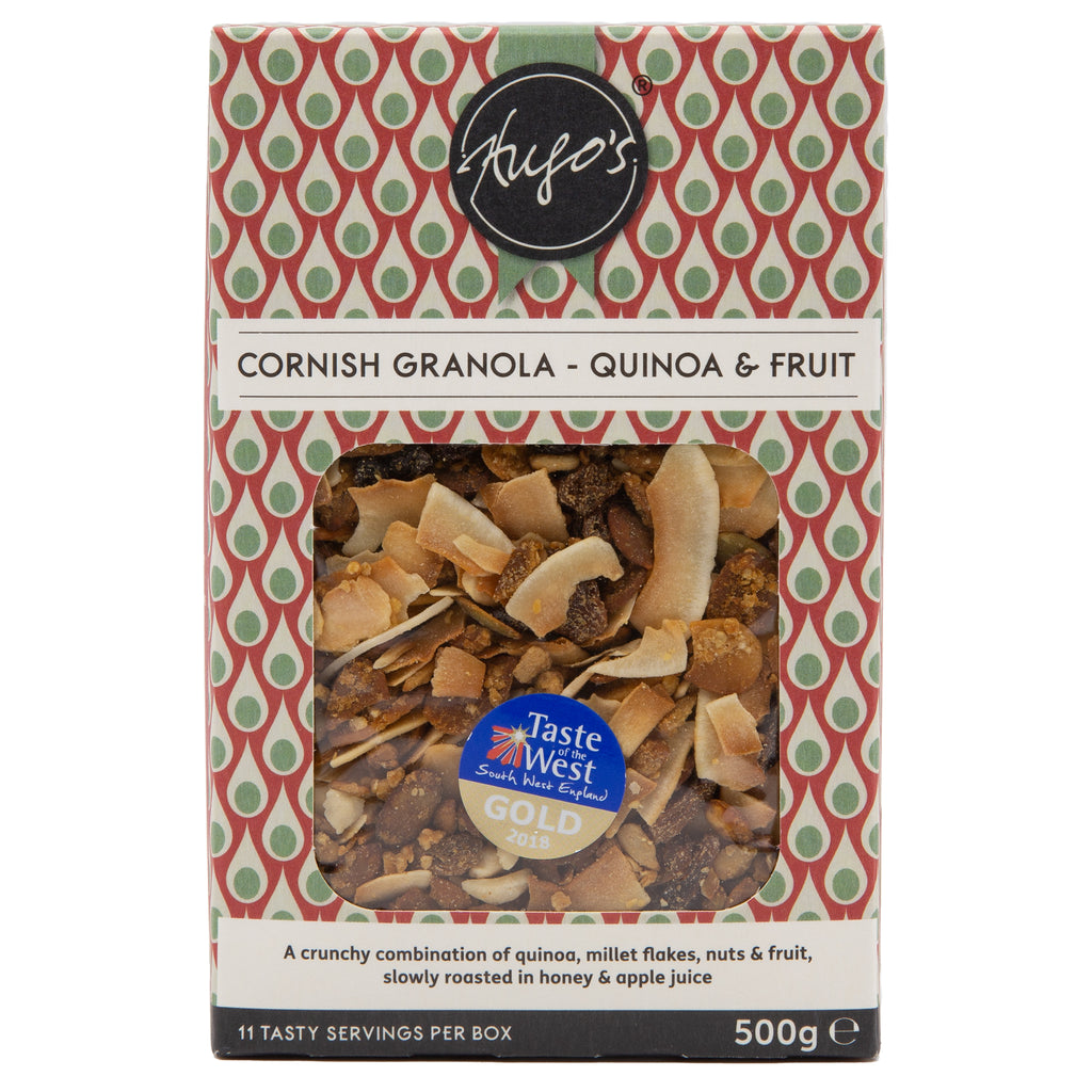 Hugo's Breakfast - Cornish Granola with Quinoa & Fruit 500g - Made in Cornwall