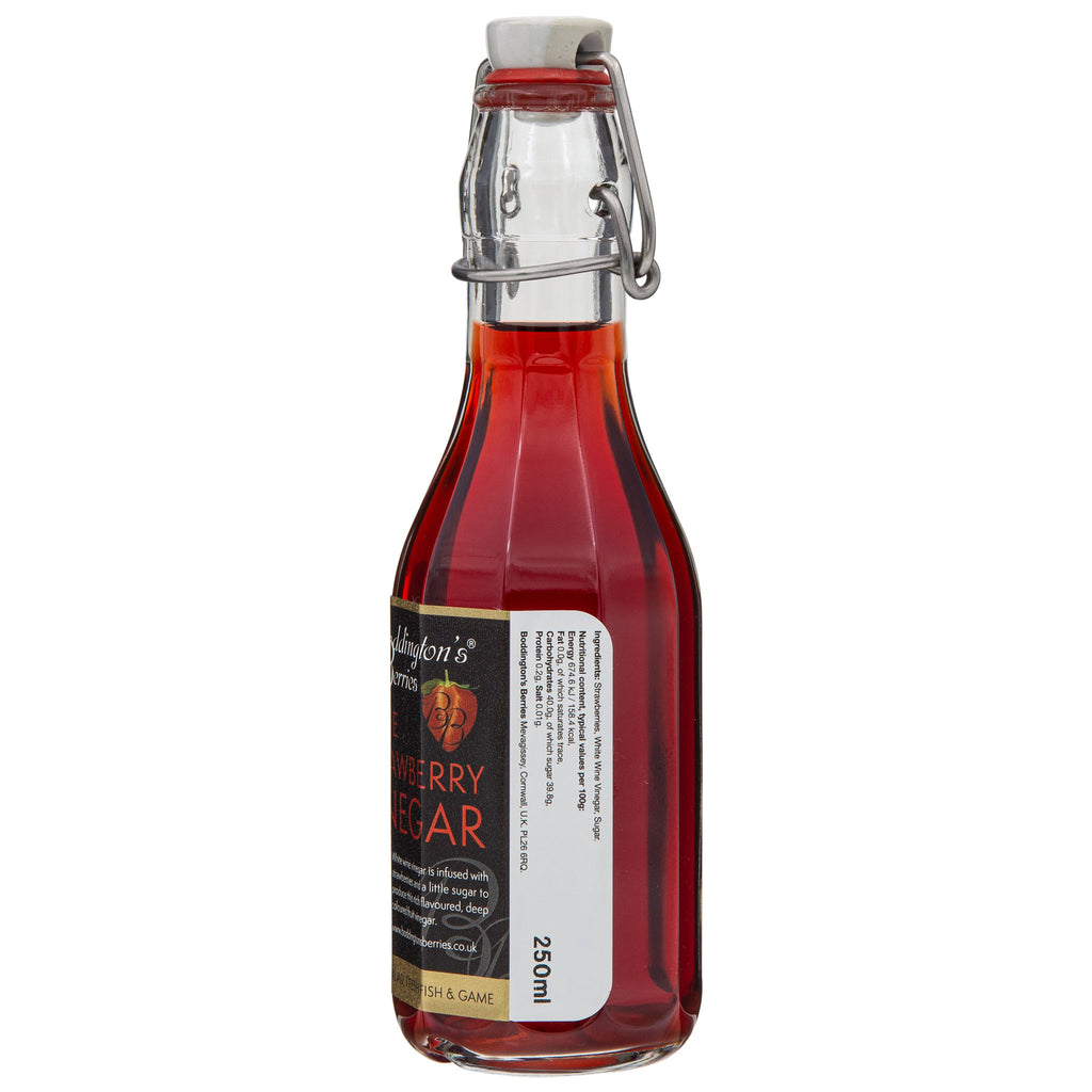 Lobbs Farm Shop, Heligan - Boddington's Berries - Strawberry Vinegar 250ml - Made in Cornwall