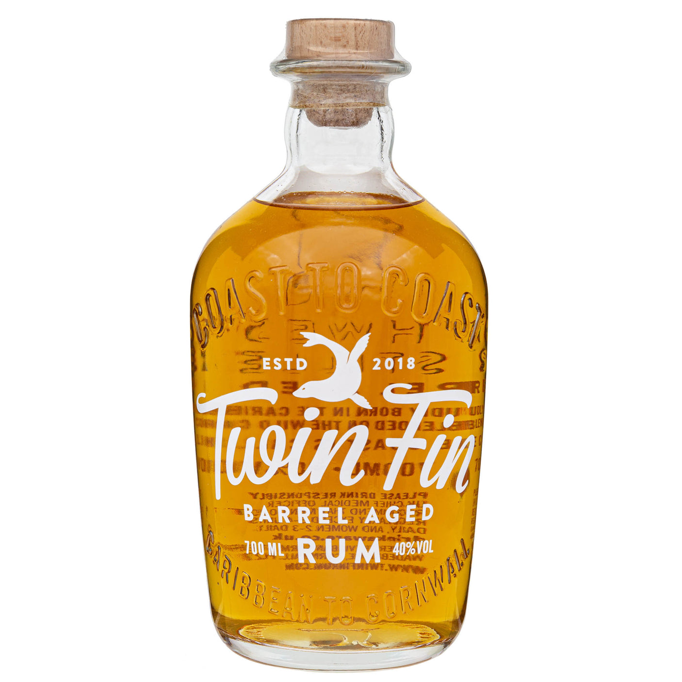 Lobbs Farm Shop - Southwestern Distillery - Twin Fin Barrel Aged Rum 70cl - Made in Cornwall