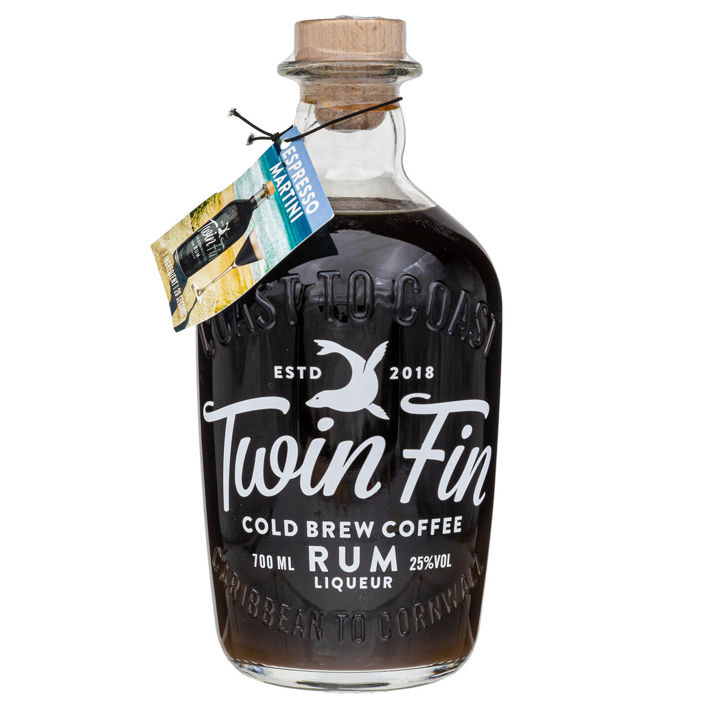 Lobbs Farm Shop, Heligan - Southwestern Distillery - Twin Fin Cold Brew Coffee Rum Liqueur 70cl - Made in Cornwaall