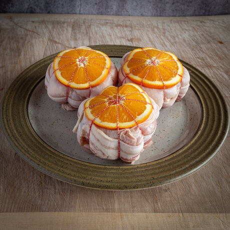 Barn Reared Chicken Breast with a Cranberry, Orange and Roast Chestnut stuffing